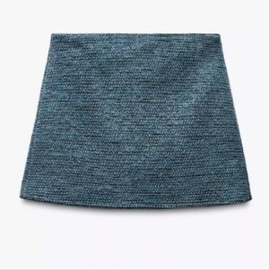 Women's Blue Tweed Shorts